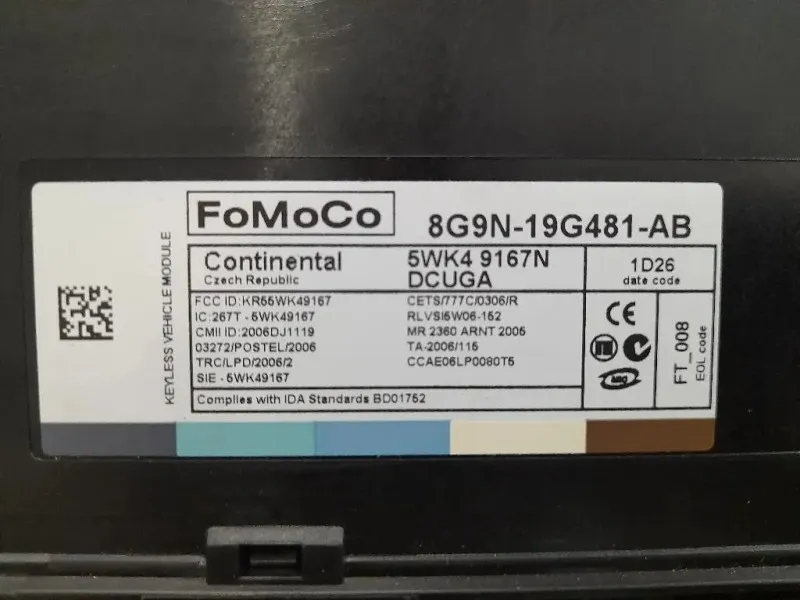 Centralina Comfort 8G9N19G481AB Jaguar XF I 2008