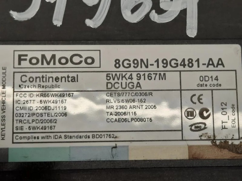 Centralina Comfort 8G9N-19G481-AA Jaguar XF I 2011