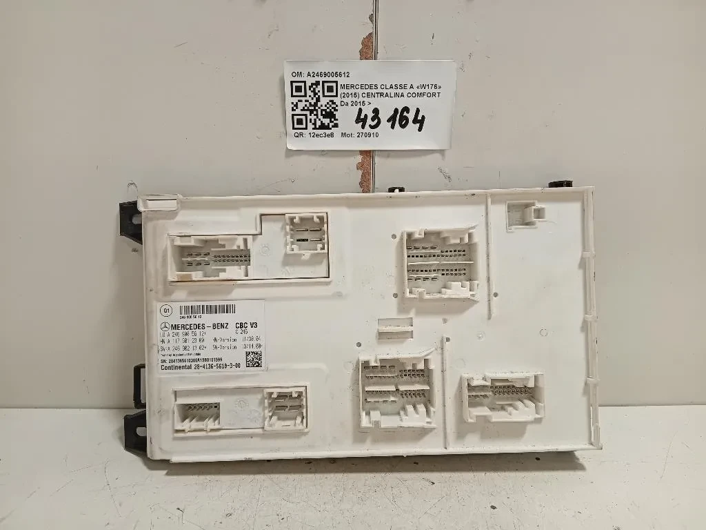 Centralina Comfort A2469005612 Mercedes Classe A W176 2015