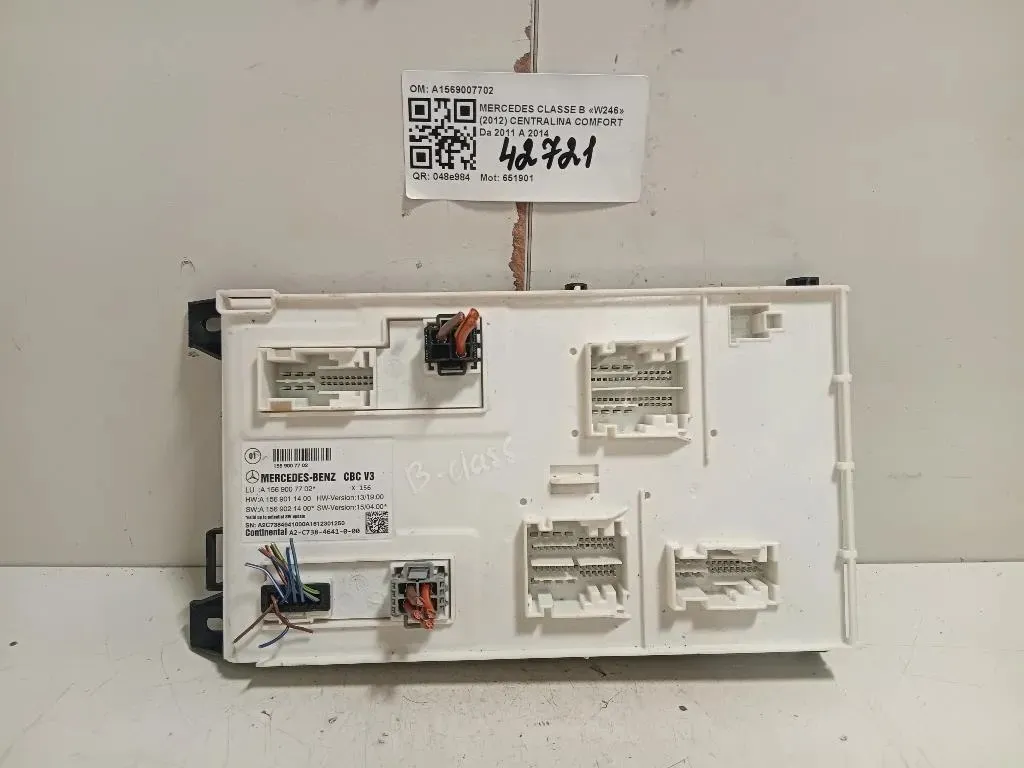 Centralina Comfort A1569007702 Mercedes Classe B W246 2012