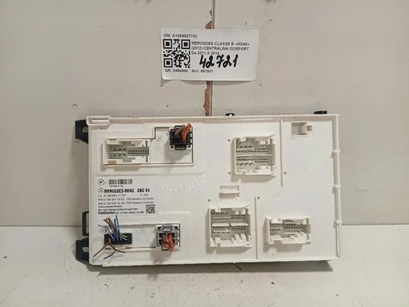 Centralina Comfort A1569007702 Mercedes Classe B W246 2012