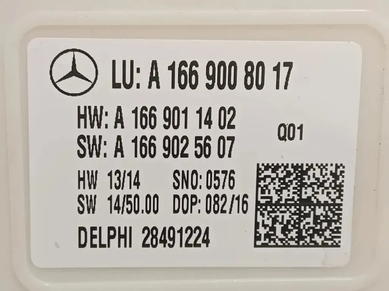 Centralina Comfort A1669011402 Mercedes Classe GLE W166 2015