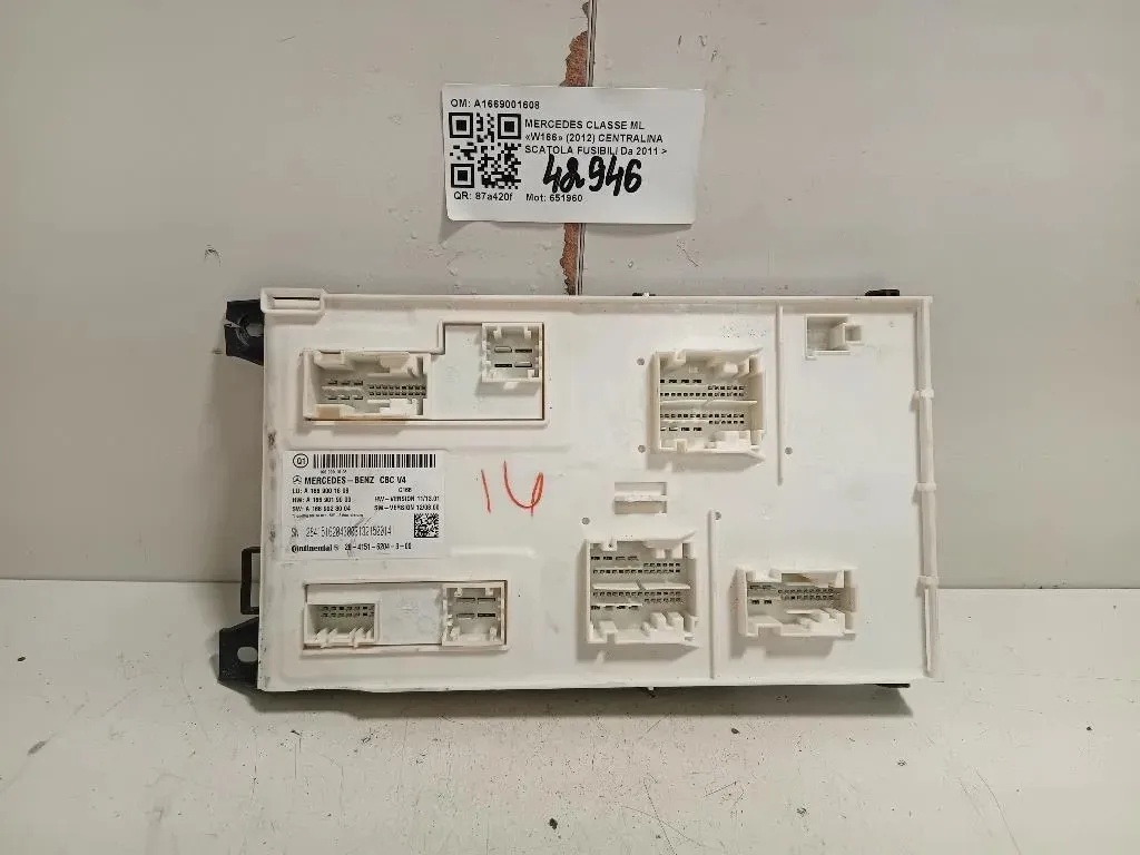 Centralina Comfort A1669001608 Mercedes Classe ML W166 2012