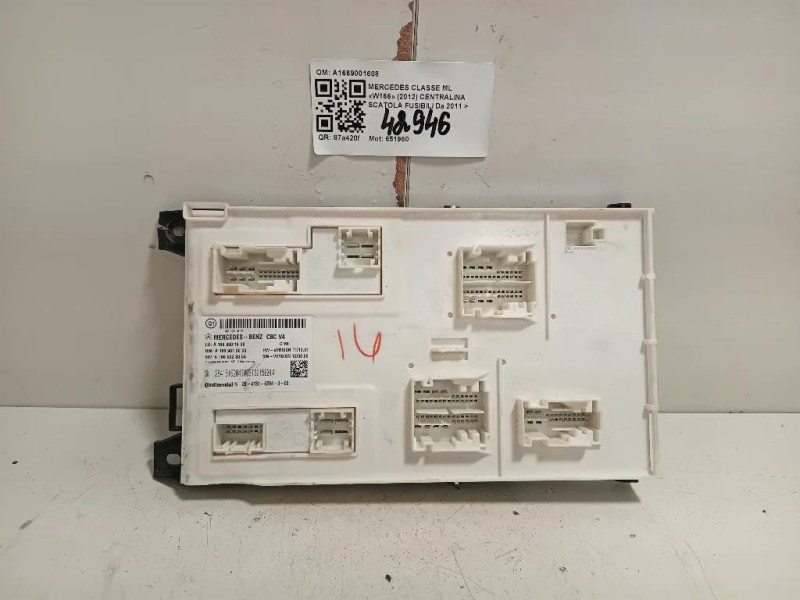 Centralina Comfort A1669001608 Mercedes Classe ML W166 2012