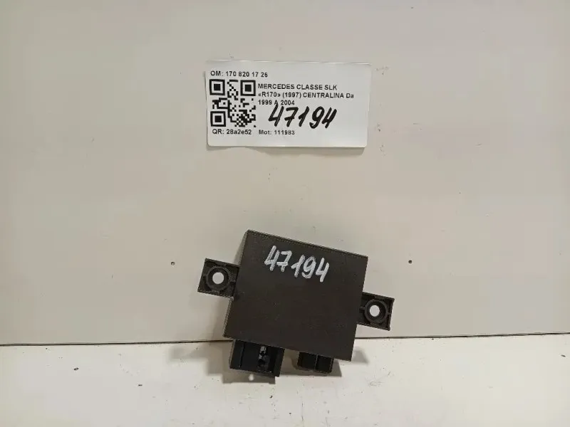 Centralina Comfort 170 820 17 26 Mercedes Classe SLK R170 1997