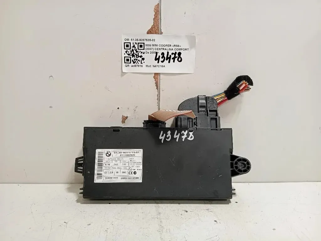 Centralina Comfort 6135-9287535-02 Mini MINI Cooper R56 2007