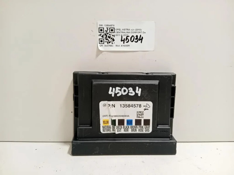 Centralina Comfort 13584578 Opel Astra J 2010
