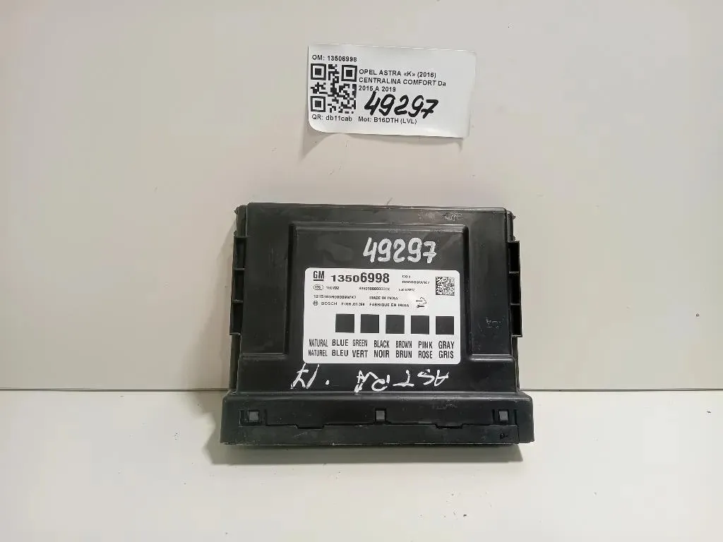 Centralina Comfort 13506998 Opel Astra K 2016