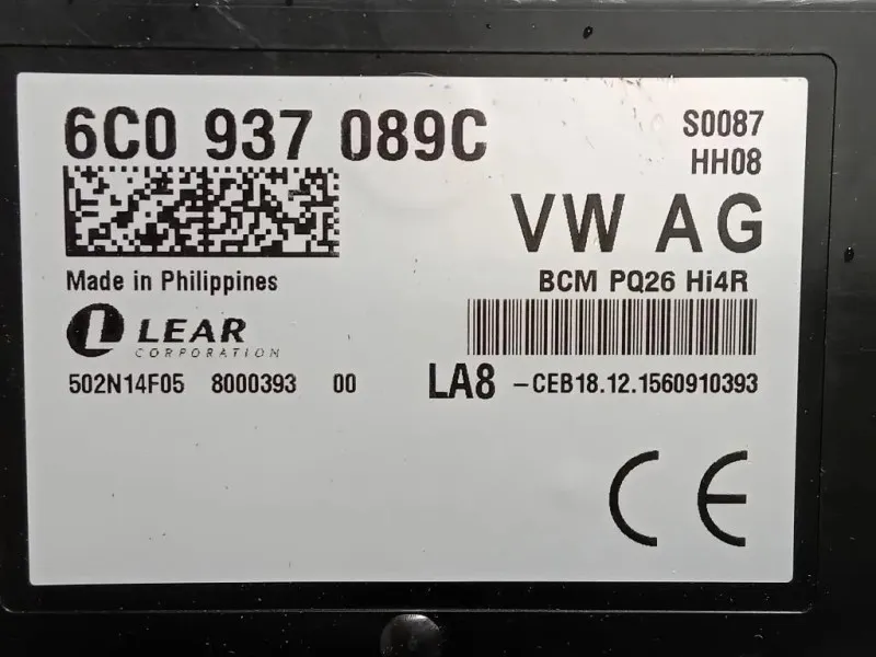 Centralina Comfort 6C0 937 089 C Seat Toledo KG3 2013