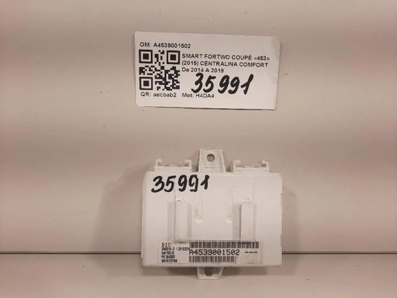 Centralina Comfort A4539001502 Smart Fortwo Coupé 453 2015