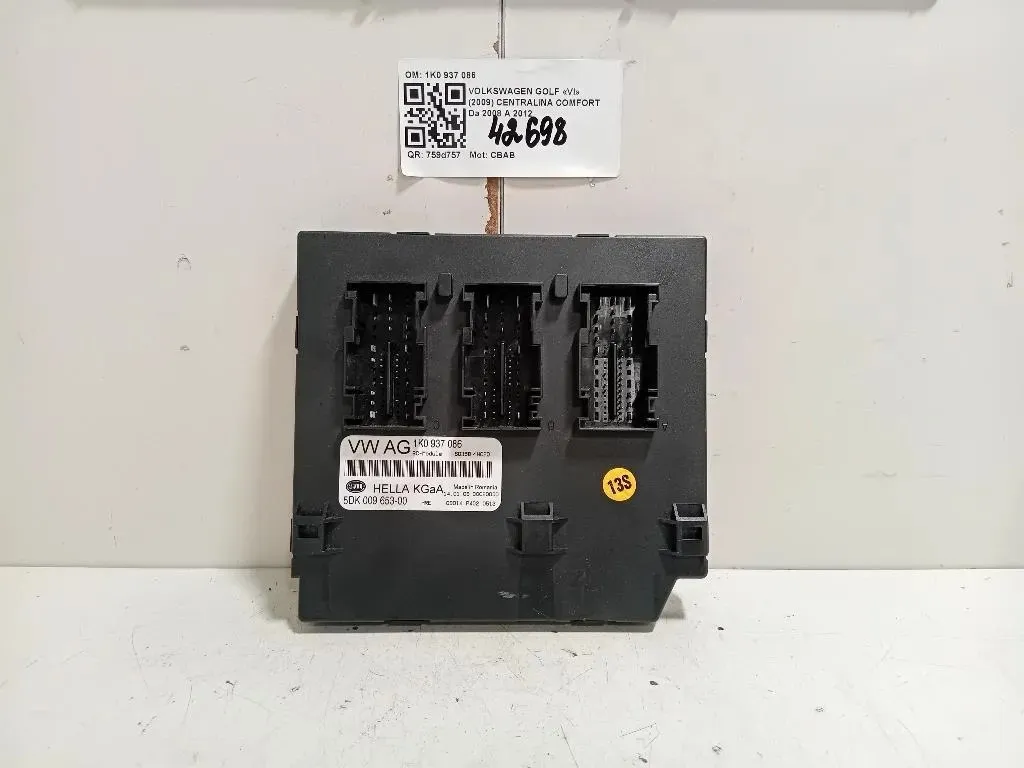 Centralina Comfort 1K0937086 Volkswagen GOLF VI 2009