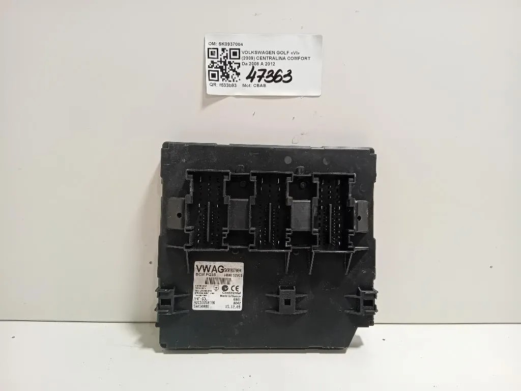 Centralina Comfort 5K0937084 Volkswagen GOLF VI 2009