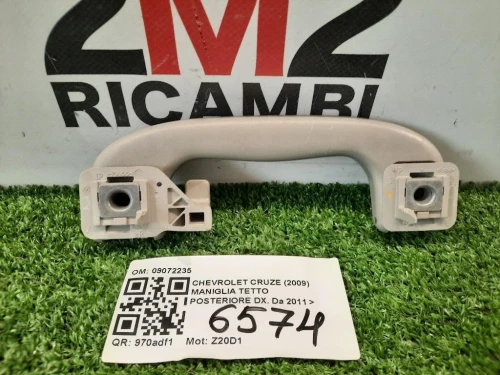 Maniglia Tetto Posteriore DX 09072235 POST DX Chevrolet Cruze 2009