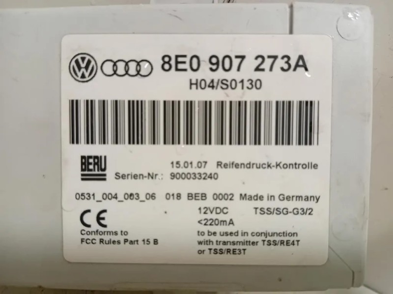 Centralina Controllo Pneumatici 8E0 907 273A Audi A4 8ED Avant 2005