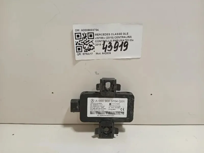 Centralina Controllo Pneumatici A0009003704 Mercedes Classe GLE W166 2015
