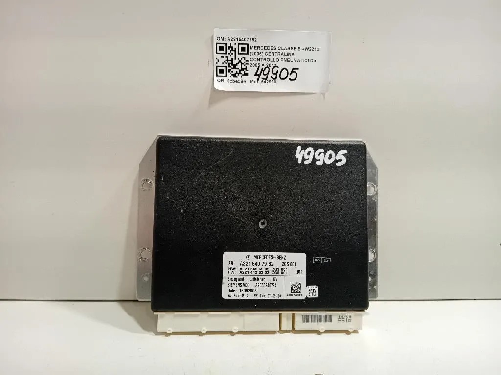 Centralina Controllo Pneumatici A2215407962 Mercedes Classe S W221 2006