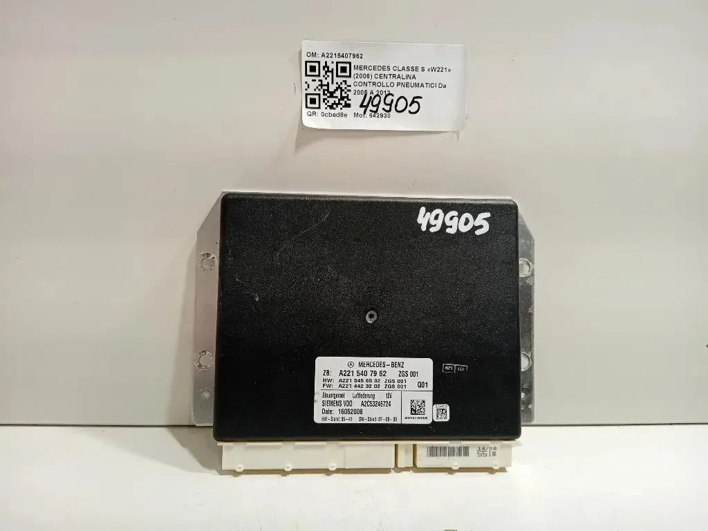 Centralina Controllo Pneumatici A2215407962 Mercedes Classe S W221 2006