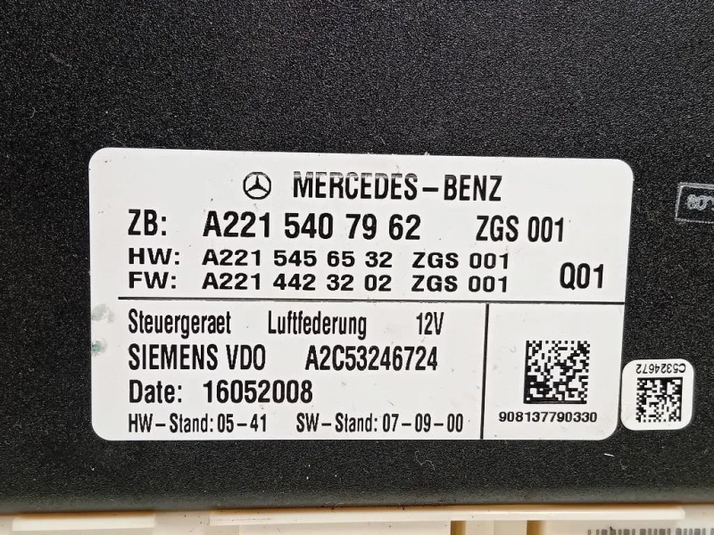 Centralina Controllo Pneumatici A2215407962 Mercedes Classe S W221 2006