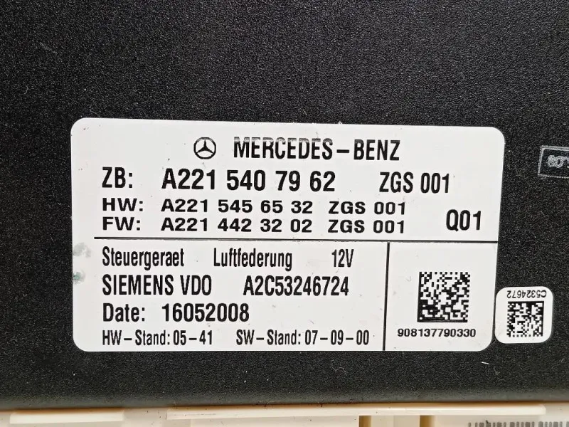 Centralina Controllo Pneumatici A2215407962 Mercedes Classe S W221 2006
