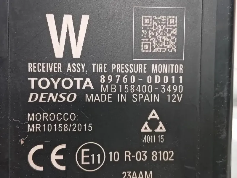 Centralina Controllo Pneumatici 89760-0D011 Toyota Yaris IV 2017