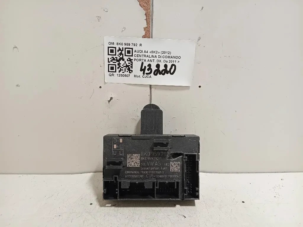 Centralina DI Comando Porta ANT DX 8K0 959 792 R Audi A4 8K2 2012