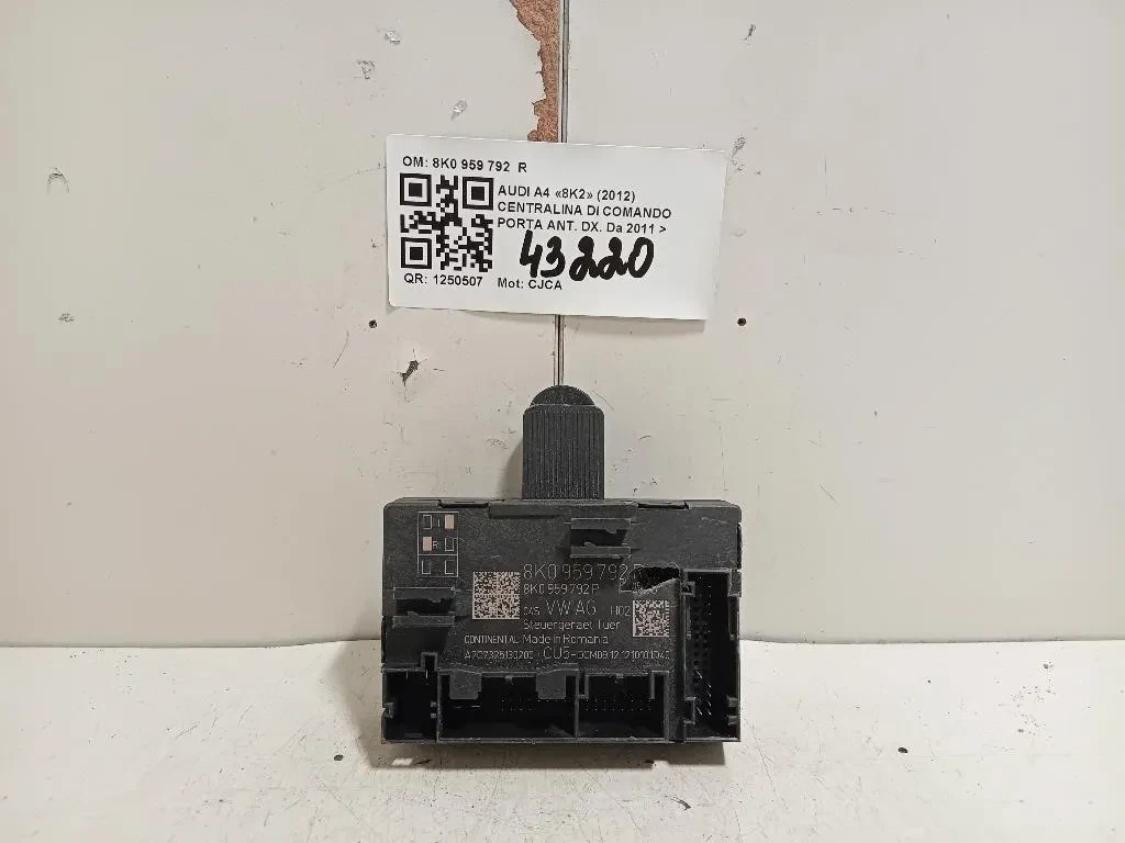 Centralina DI Comando Porta ANT DX 8K0 959 792 R Audi A4 8K2 2012