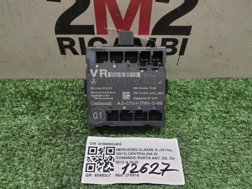 Centralina DI Comando Porta ANT DX A1669004402 Mercedes Classe A W176 2013