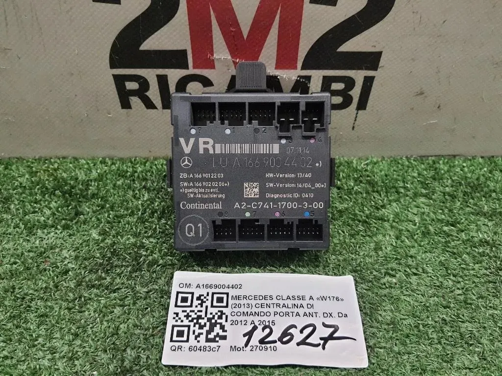 Centralina DI Comando Porta ANT DX A1669004402 Mercedes Classe A W176 2013