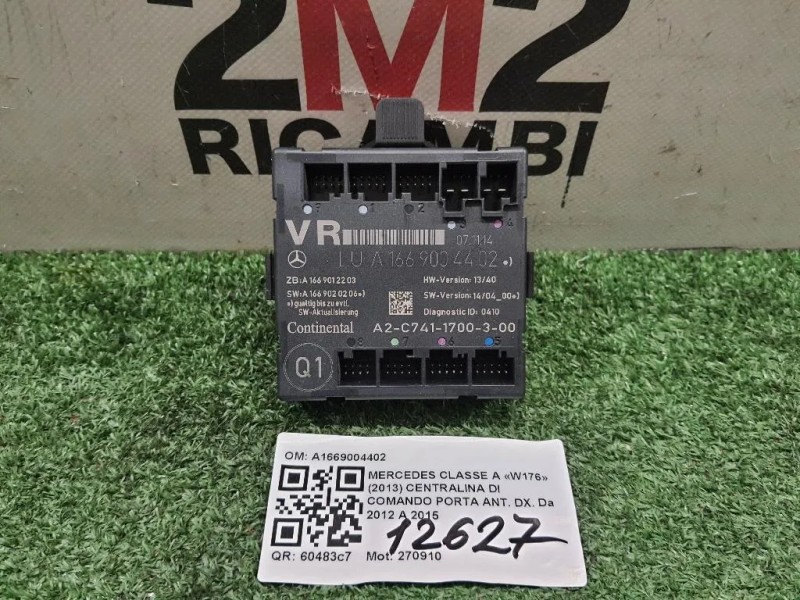 Centralina DI Comando Porta ANT DX A1669004402 Mercedes Classe A W176 2013