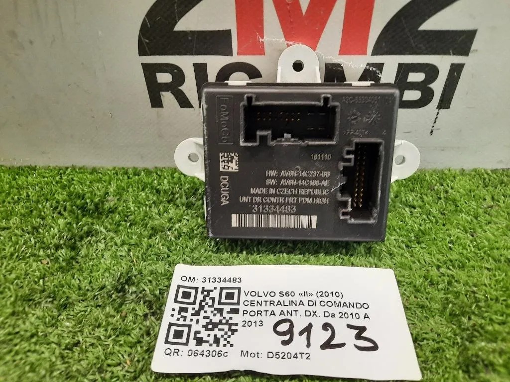 Centralina DI Comando Porta ANT DX 31334483 Volvo S60 II 2010