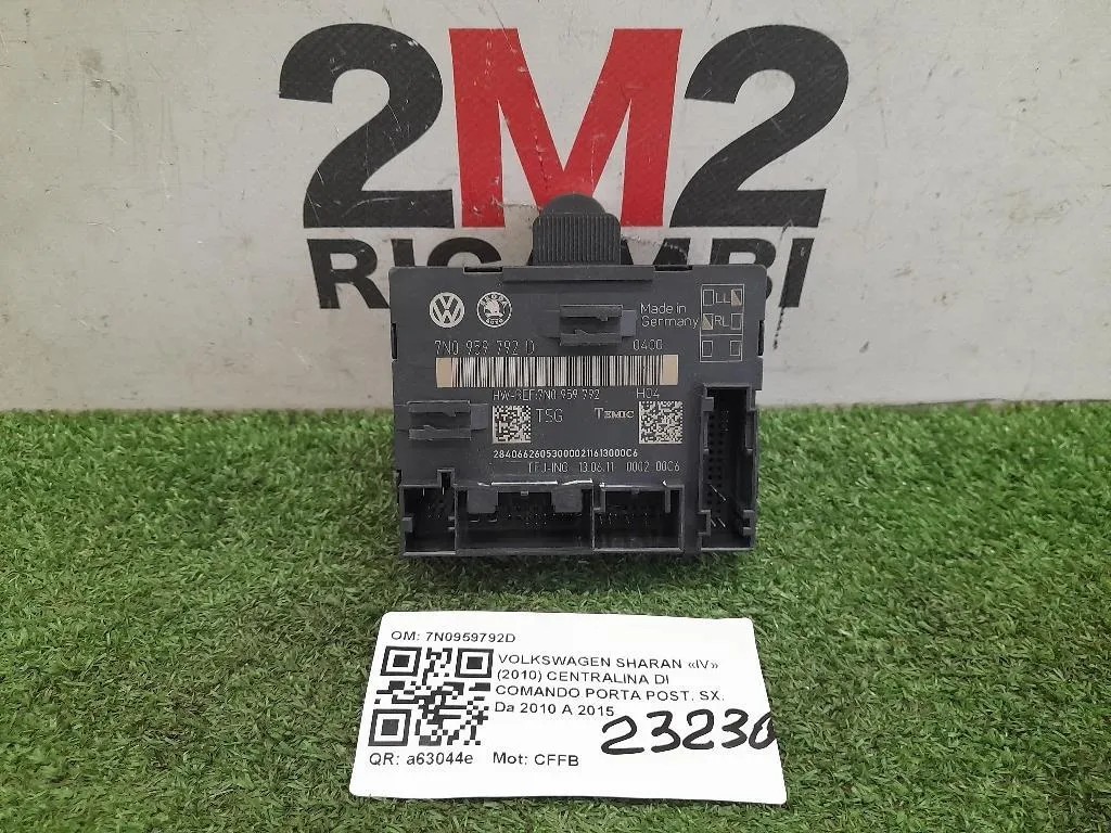 Centralina DI Comando Porta POST SX 7N0959792D Volkswagen Sharan IV 2010
