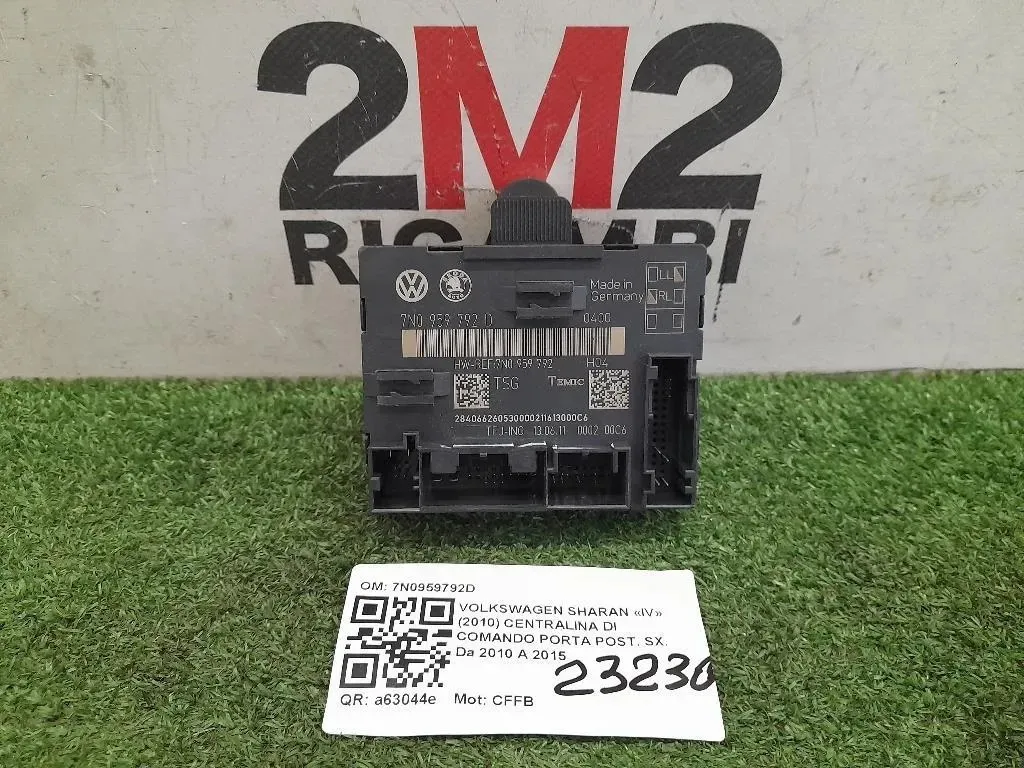 Centralina DI Comando Porta POST SX 7N0959792D Volkswagen Sharan IV 2010