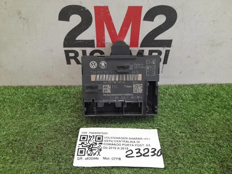Centralina DI Comando Porta POST SX 7N0959792D Volkswagen Sharan IV 2010