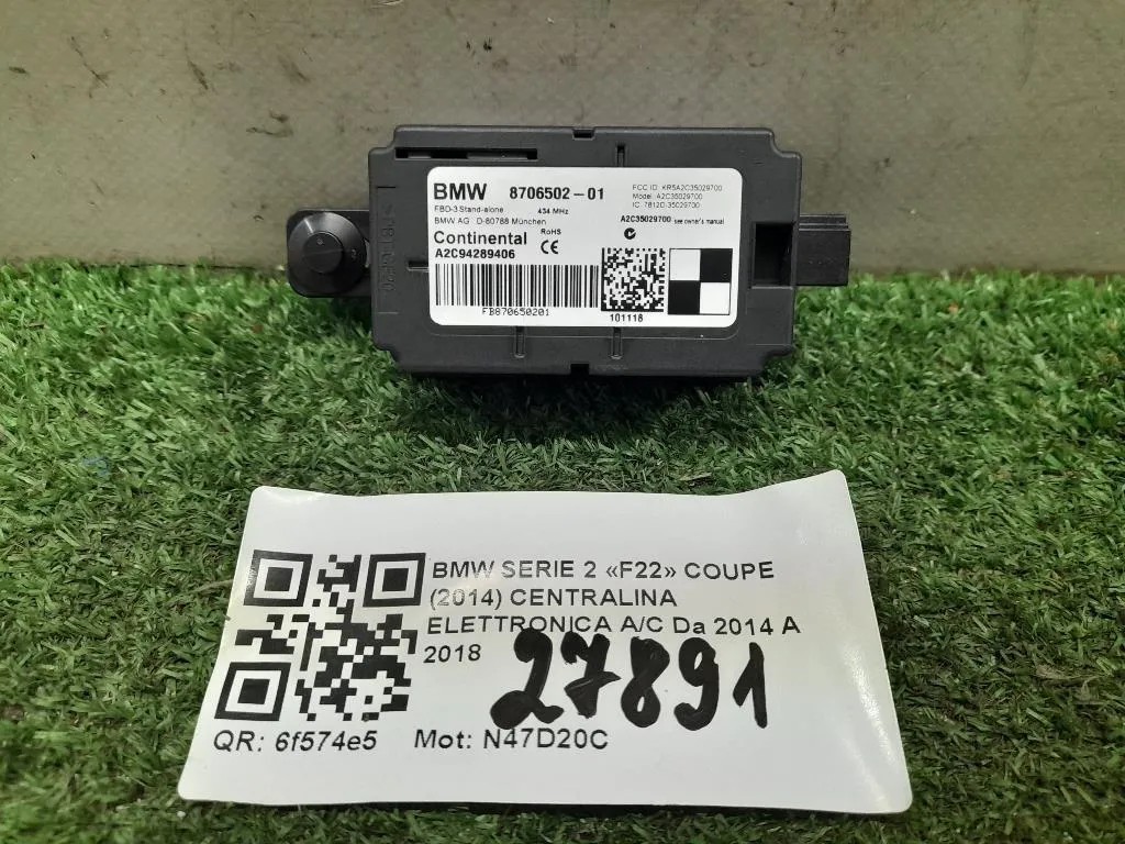 Centralina Elettronica AC  Bmw Serie 2 F22 Coupe 2014