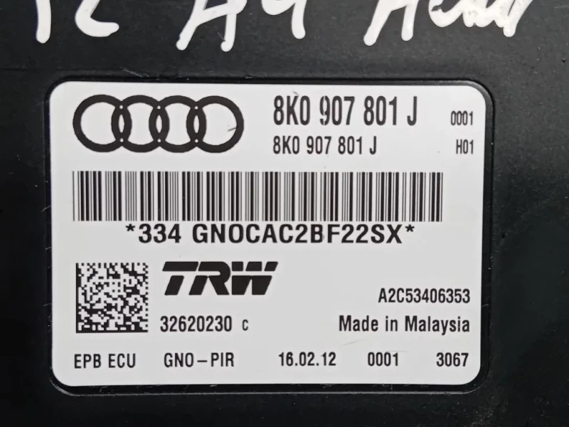 Centralina Freno A MANO 8K0 907 801 J Audi A4 8K2 2012