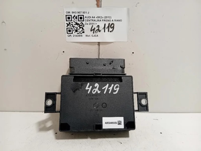 Centralina Freno A MANO 8K0 907 801 J Audi A4 8K2 2012