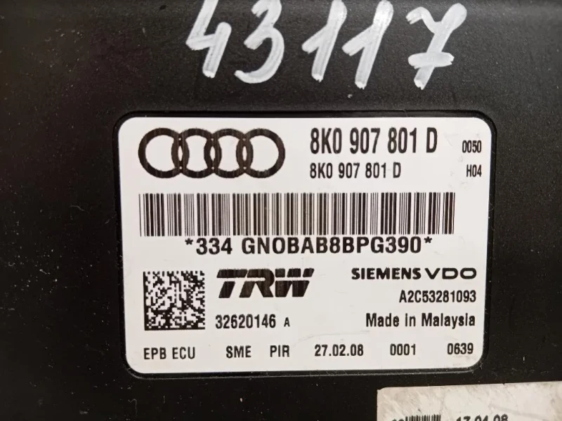 Centralina Freno A MANO 8K0 907 801 D Audi A4 8K2 2012