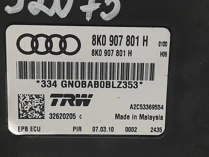 Centralina Freno A MANO 8L0 907 801 H Audi A4 8K5 Avant 2012