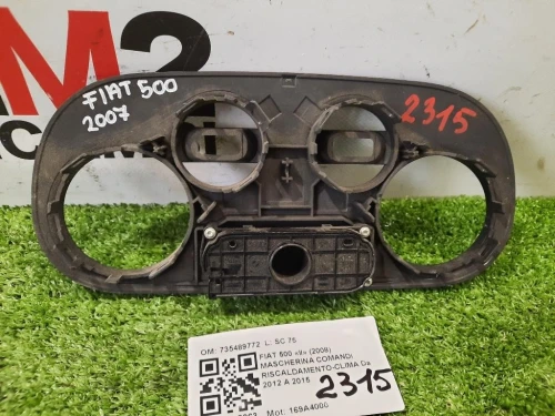 Mascherina Comandi Riscaldamento-clima 735489772 Fiat 500 II 2008