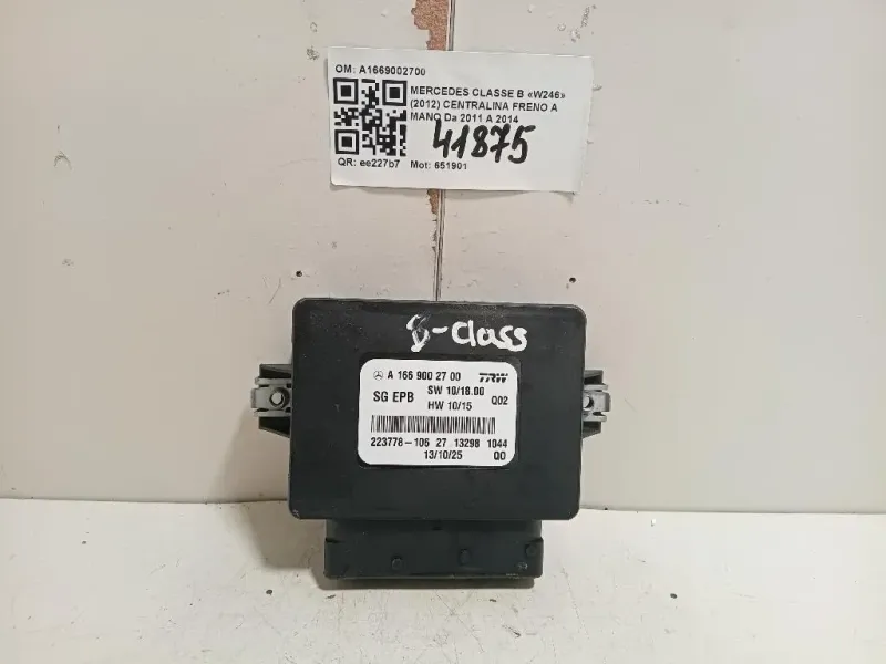 Centralina Freno A MANO A1669002700 Mercedes Classe B W246 2012