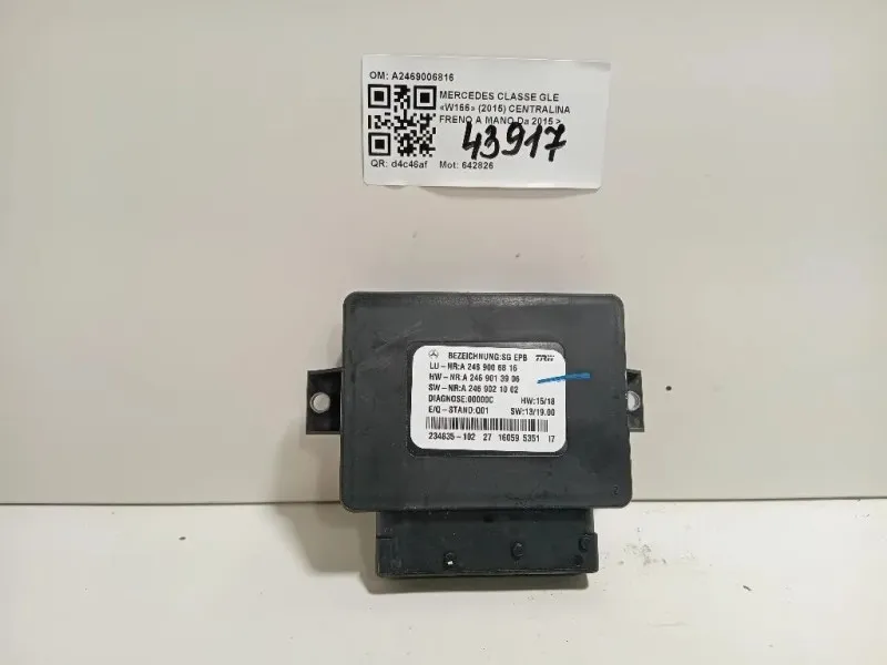Centralina Freno A MANO A2469006816 Mercedes Classe GLE W166 2015