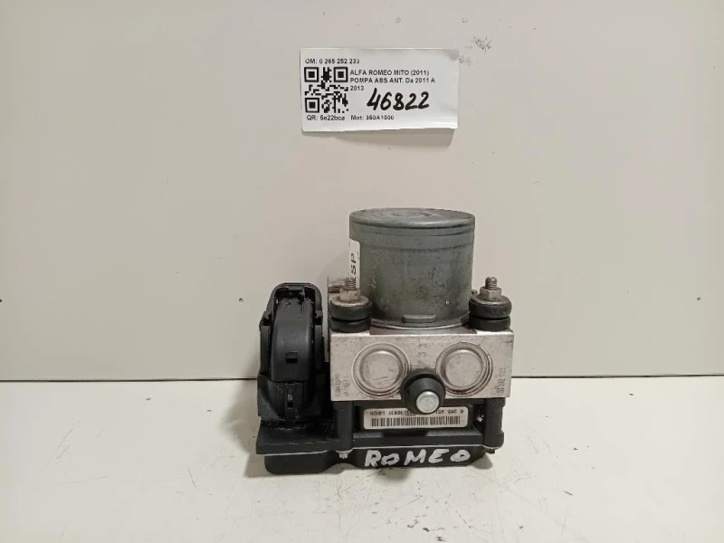 Pompa ABS ANT 0 265 252 233 0265252233 Alfa Romeo MITO 2011
