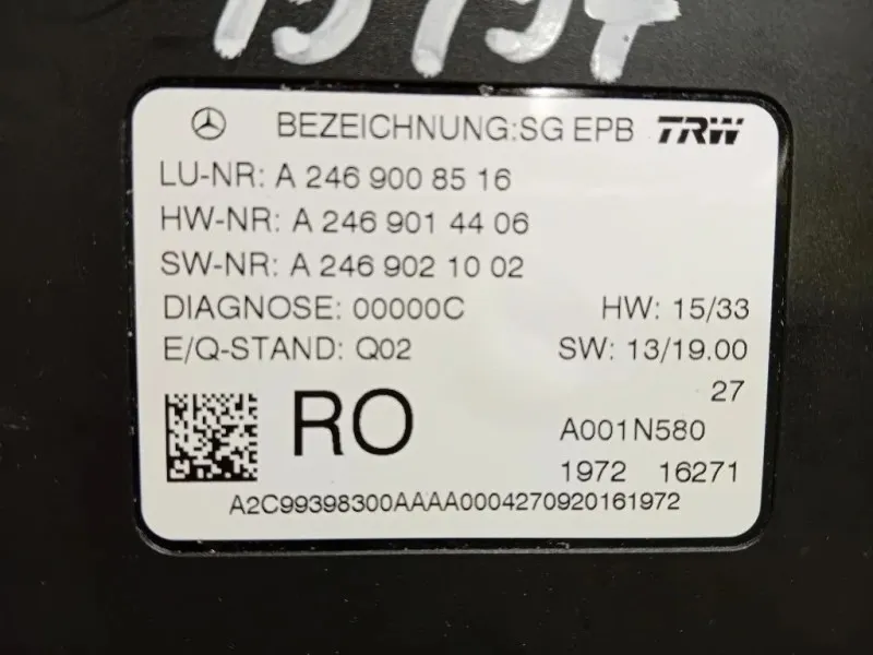Centralina Freno A MANO A2469008516 Mercedes Classe GLE W166 2015