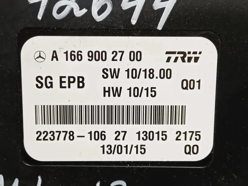 Centralina Freno A MANO A1669002700 Mercedes Classe ML W166 2012