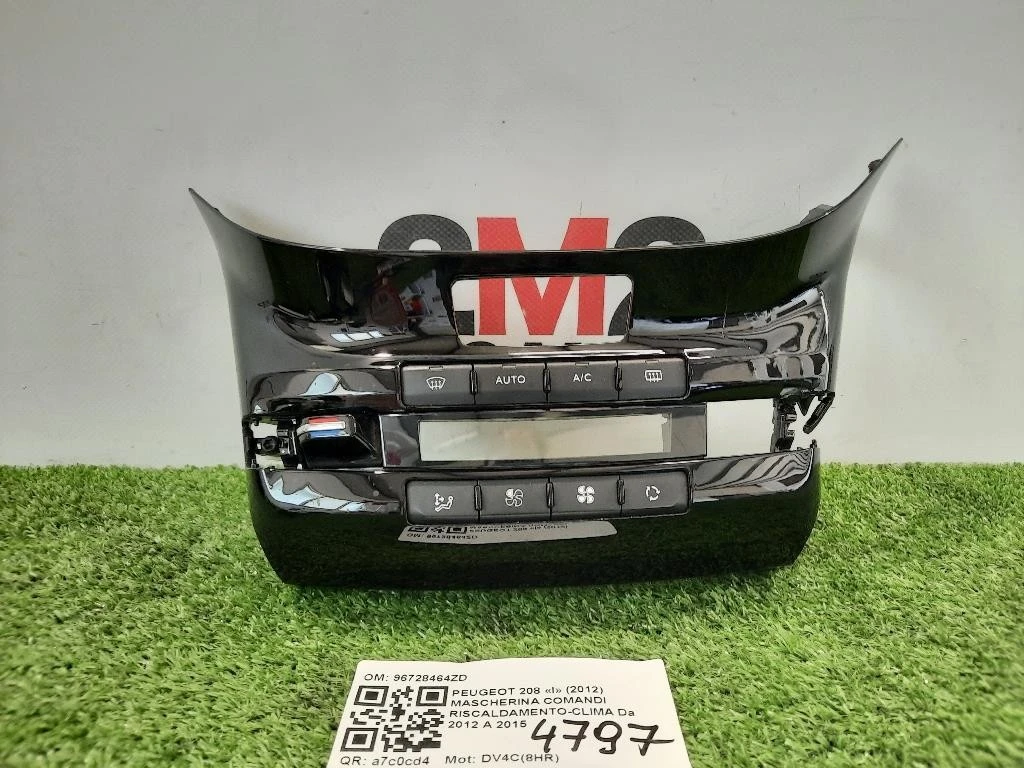 Mascherina Comandi Riscaldamento-clima 96728464ZD Peugeot 208 I 2012