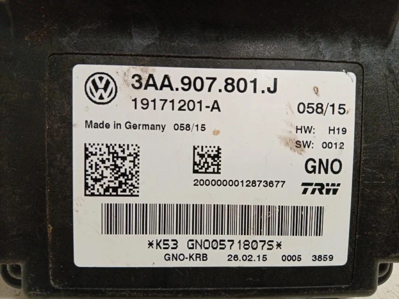 Centralina Freno A MANO 3AA 907 801 J Volkswagen Sharan IV 2010