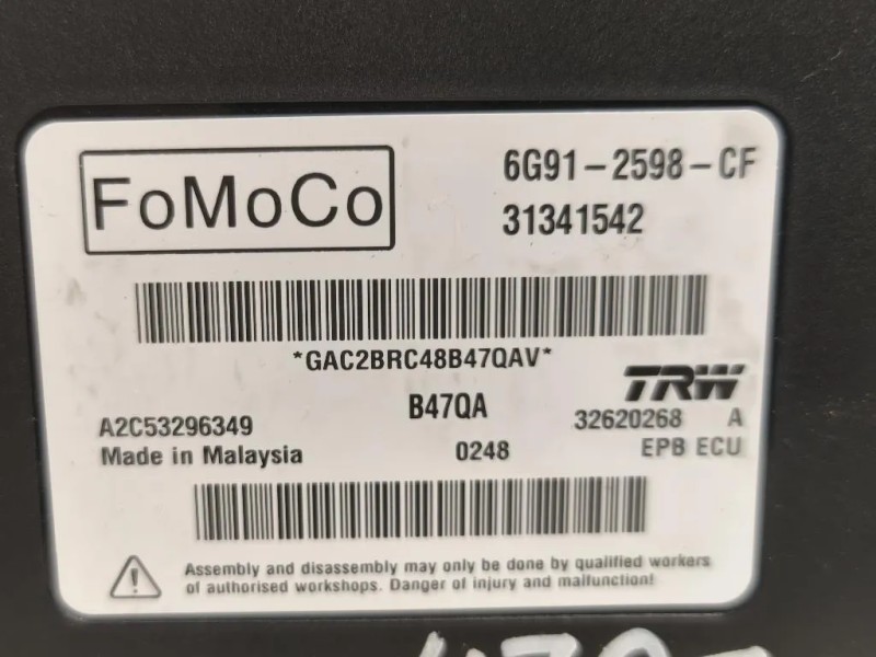 Centralina Freno A MANO 6G91-2598-CF Volvo V70 III 2008