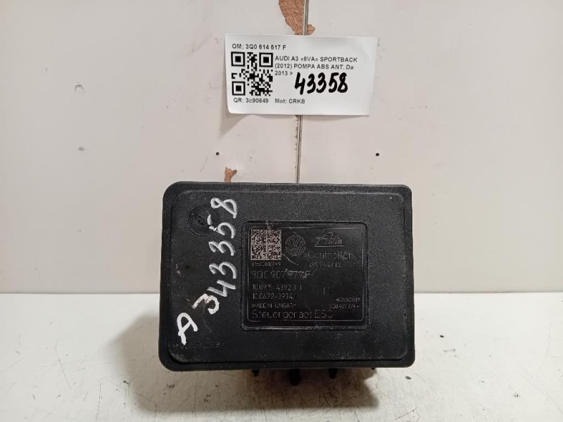 Pompa ABS ANT 3Q0 614 517 F Audi A3 8VA Sportback 2012