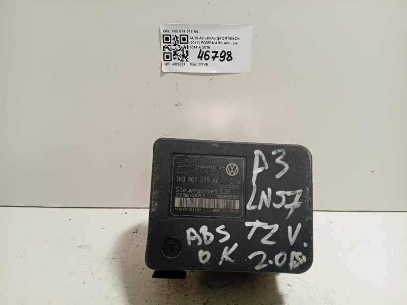 Pompa ABS ANT 1K0 614 517 AE Audi A3 8VA Sportback 2012