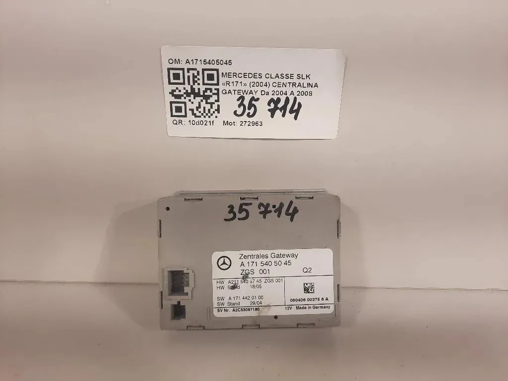 Centralina Gateway A1715405045 Mercedes Classe SLK R171 2004